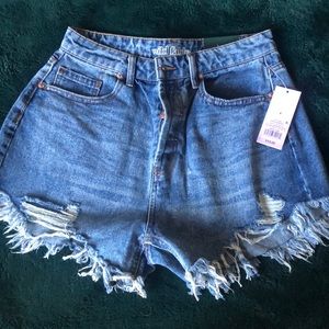High waisted Denim shorts